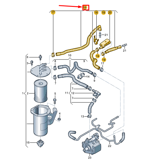 new vw golf cd mk8 fuel line 5wa130295h original