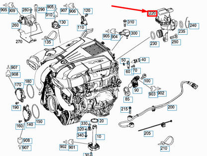 NEW MERCEDES-BENZ G W463 REAR LEFT CYLINDER HEAD FEED LINE A2782002152 ORIGINAL