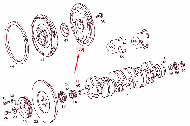 NEW MERCEDES-BENZ 190 W201 FLYWHEEL RING GEAR A1030300512 ORIGINAL