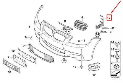 NEW BMW 3 CABRIO E93 FRONT LEFT BUMPER BRACKET 51118042081 8042081 ORIGINAL