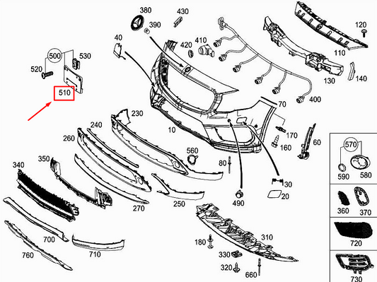 new mercedes-benz gla x156 front bumper license plate holder a1568850181