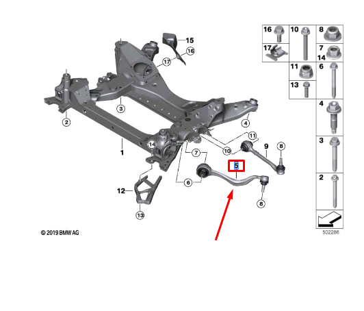 new bmw x3 g01 front left axle control arm 31108854989 original
