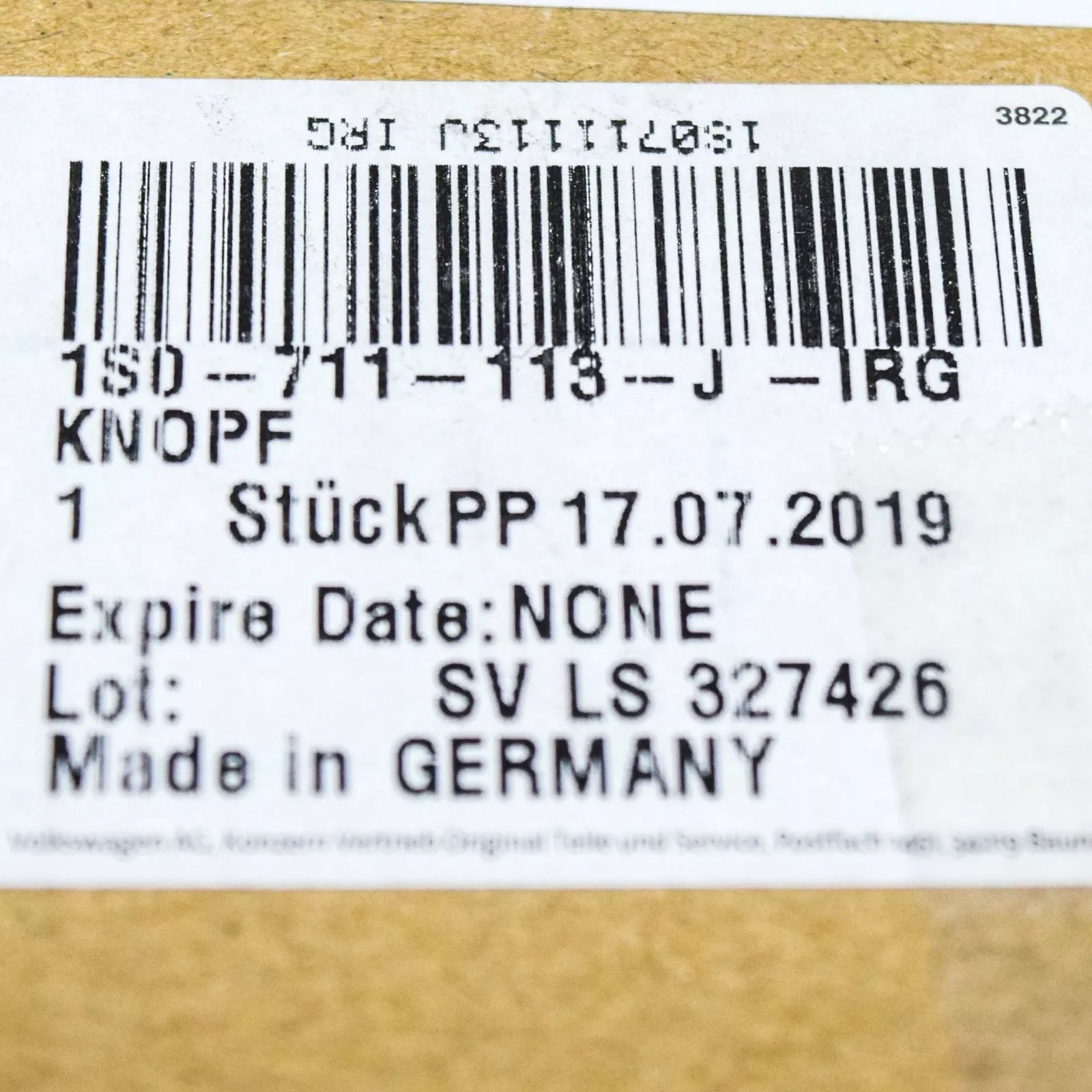 NEW VOLKSWAGEN UP GEAR SHIFT KNOB WITH BOOT 1S0711113JIRG