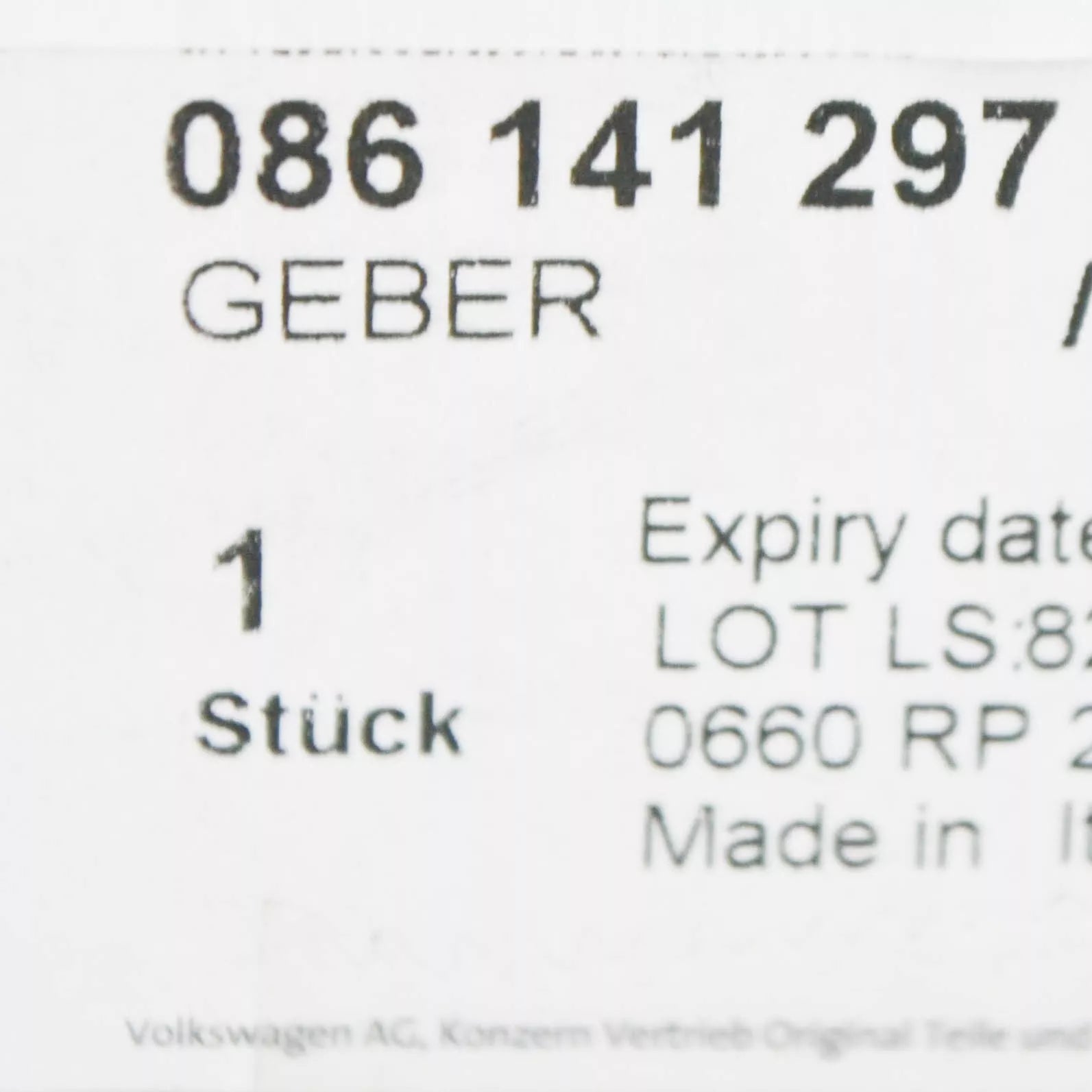 NEW AUDI R8 42 CLUTCH POSITION SENSOR 086141297 ORIGINAL