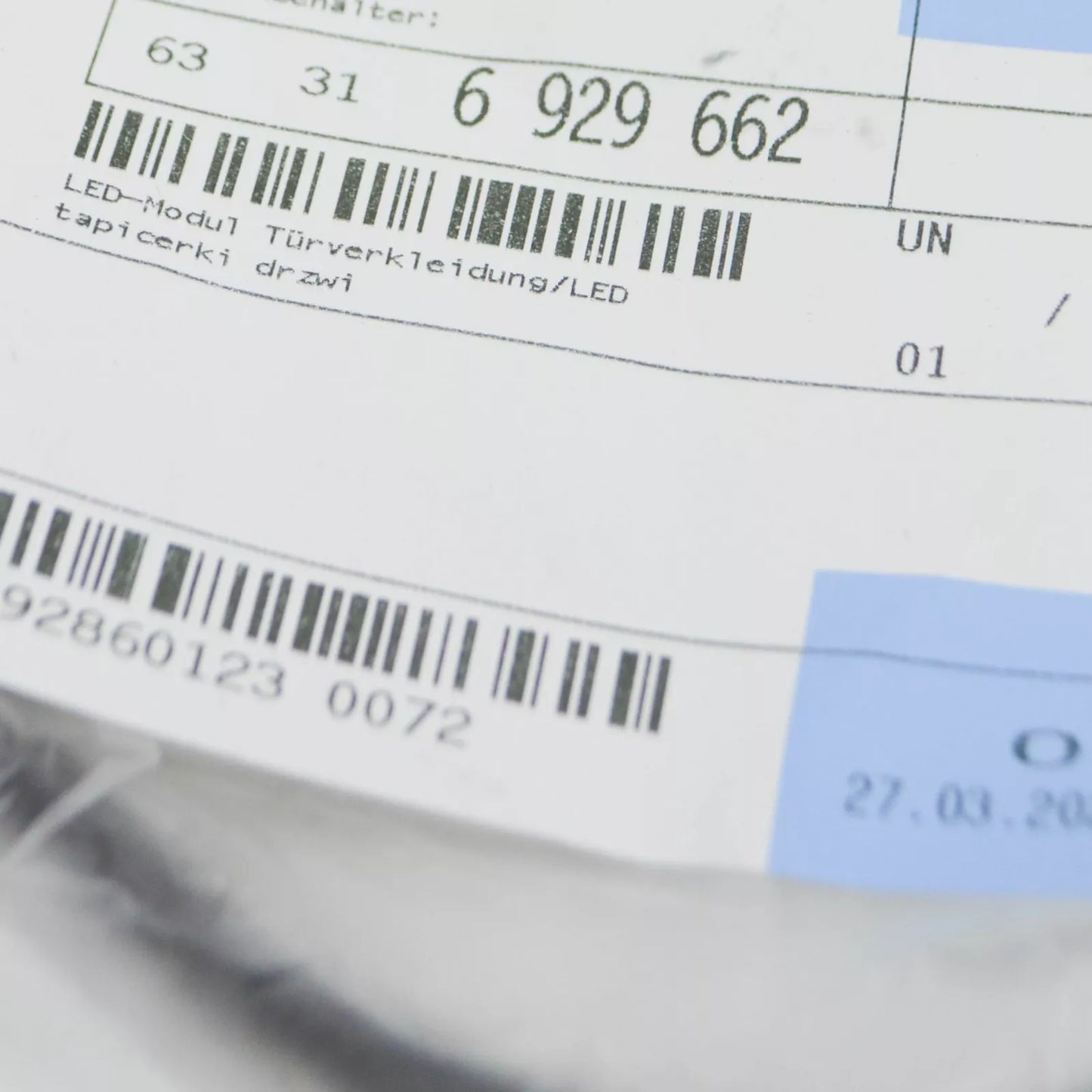 NEW BMW 5 E60 E61 LED MODULE DOOR TRIM PANEL 63316929662 ORIGINAL