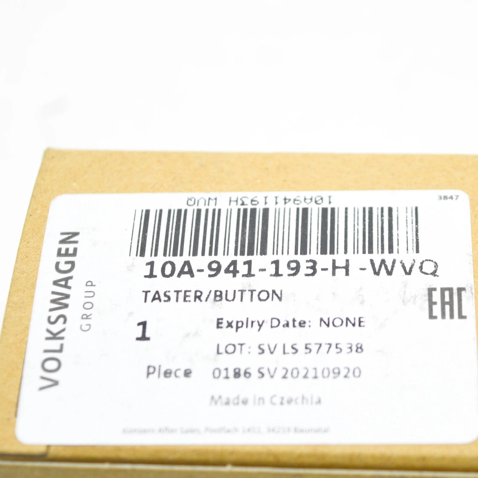 NEW VOLKSWAGEN ID.3 E11 LIGHT SWITCH MULTI PUSHBUTTON 10A941193HWVQ