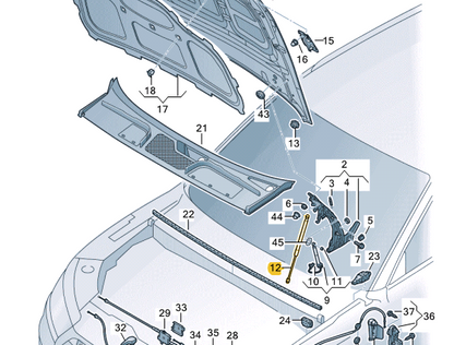 NEW AUDI Q5 FY 80A FRONT BONNET HOOD GAS STRUT 80A823359C ORIGINAL