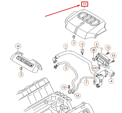 NEW AUDI A6 C6 ENGINE INTAKE MANIFOLD COVER 07L103926F