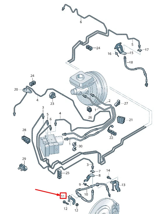 NEW AUDI Q8 4MN FRONT RIGHT BRAKE HOSE RETAINER 4M0611846Q