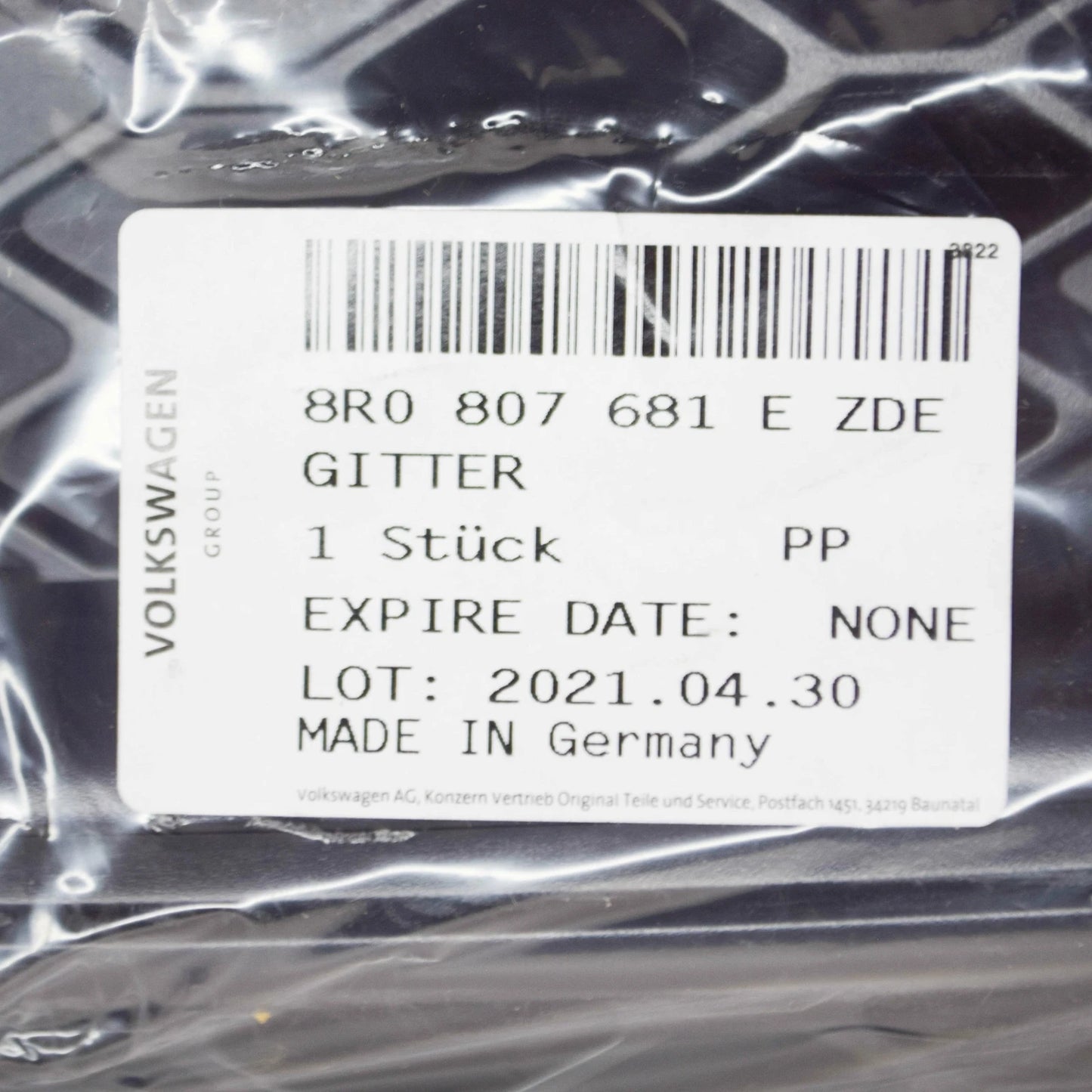 NEW AUDI Q5 8R LEFT FOG LIGHT GRILLE 8R0807681EZDE 2011