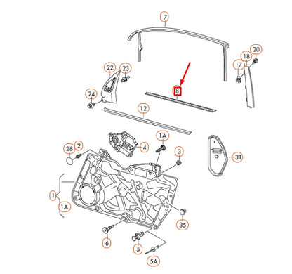 NEW VW GOLF MK6 FRONT RIGHT WINDOW OUTER APERTURE SEAL 5K4837478D5AP