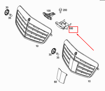 NEW MERCEDES-BENZ E W212 RADIATOR GRILLE HOLDER A2128850236 ORIGINAL