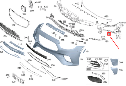 new mercedes-benz e c238 front left bumper basic carrier a2388856100 original