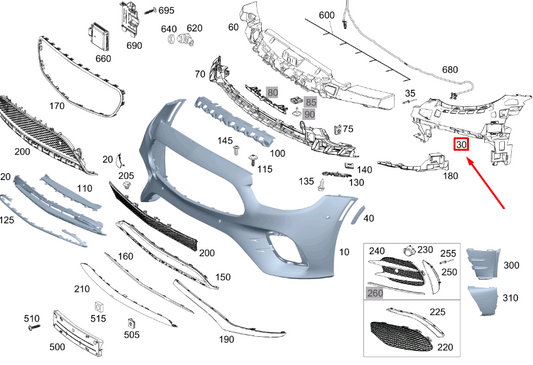 new mercedes-benz e c238 front left bumper basic carrier a2388856100 original