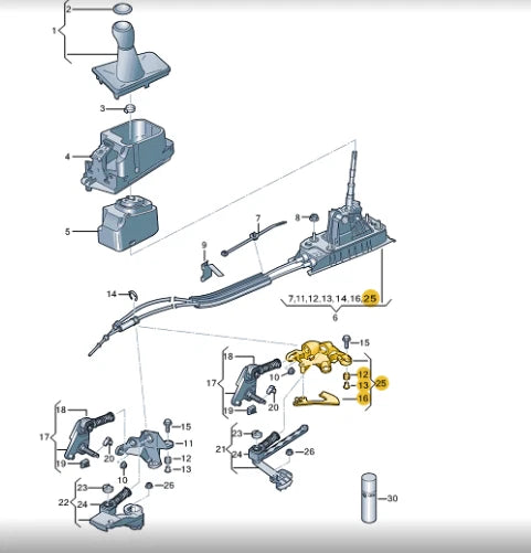 NEW VOLKSWAGEN T-CROSS C11 GEAR SHIFT ABUTMENT 5WA711781