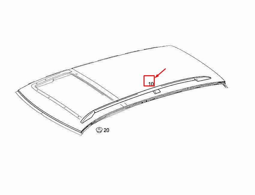 new mercedes-benz gla x156 right roof railing a1568900293 original