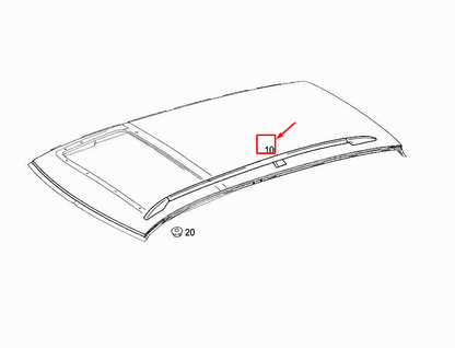 new mercedes-benz gla x156 right roof railing a1568900293 original