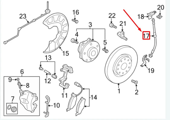 NEW VOLKSWAGEN BEETLE A5 FRONT BRAKE HOSE PIPE 5C0611701A