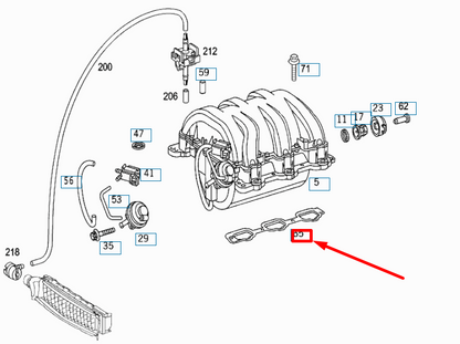 NEW MERCEDES-BENZ ML W163 INTAKE MANIFOLD GASKET A1121412080 ORIGINAL