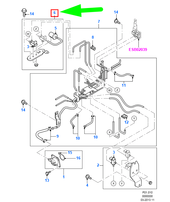 new ford ranger mk2 vacuum solenoid valve assy 6m34-9j459-gb 1493530 original