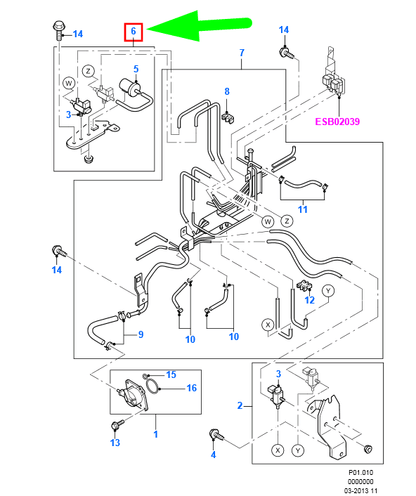 new ford ranger mk2 vacuum solenoid valve assy 6m34-9j459-gb 1493530 original