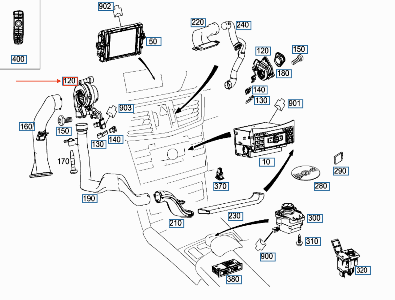 new mercedes-benz e w212 comand operating module fan lhd a2129063002 original