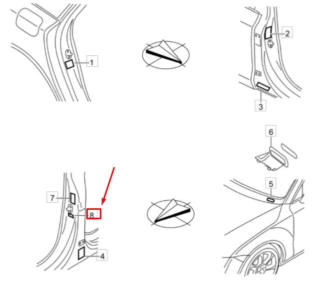 NEW AUDI A3 8P TYRE PRESSURE CONTROL SYSTEM NOTICE 8K0010500D ORIGINAL