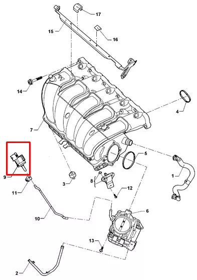 NEW AUDI A4 B7 CANISTER PURGE SOLENOID VENT VALVE 06E906517A 2.0TFSI