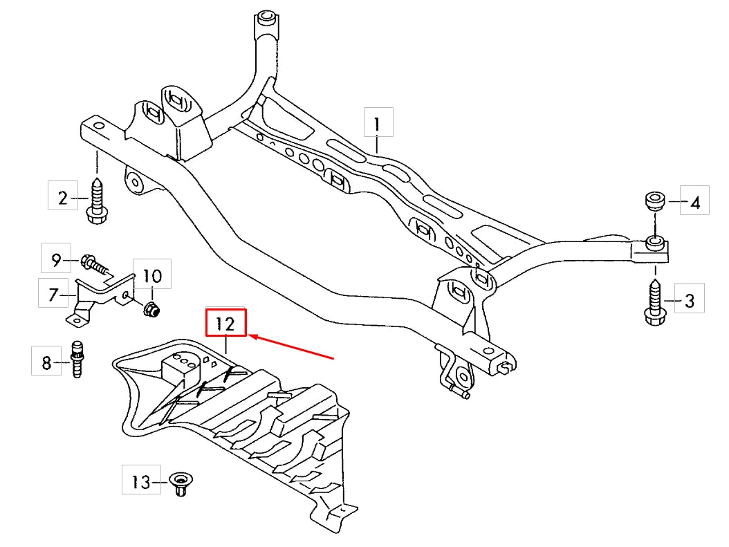 NEW VOLKSWAGEN BEETLE A5 REAR AXLE COVER TRIM 1K0501713C ORIGINAL