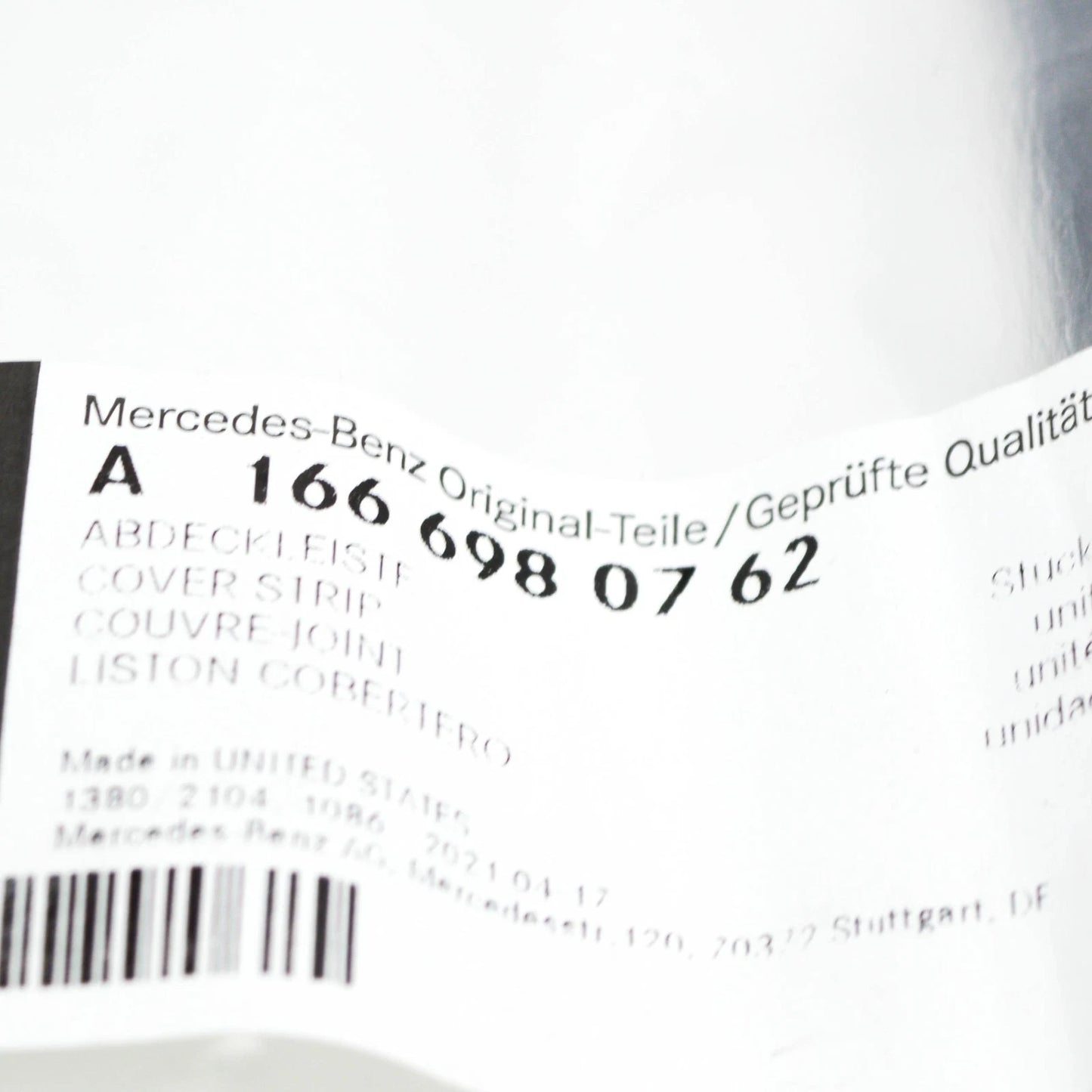 NEW MERCEDES-BENZ GLS X166 REAR LEFT DOOR PROTECTIVE STRIP A1666980762 ORIGINAL