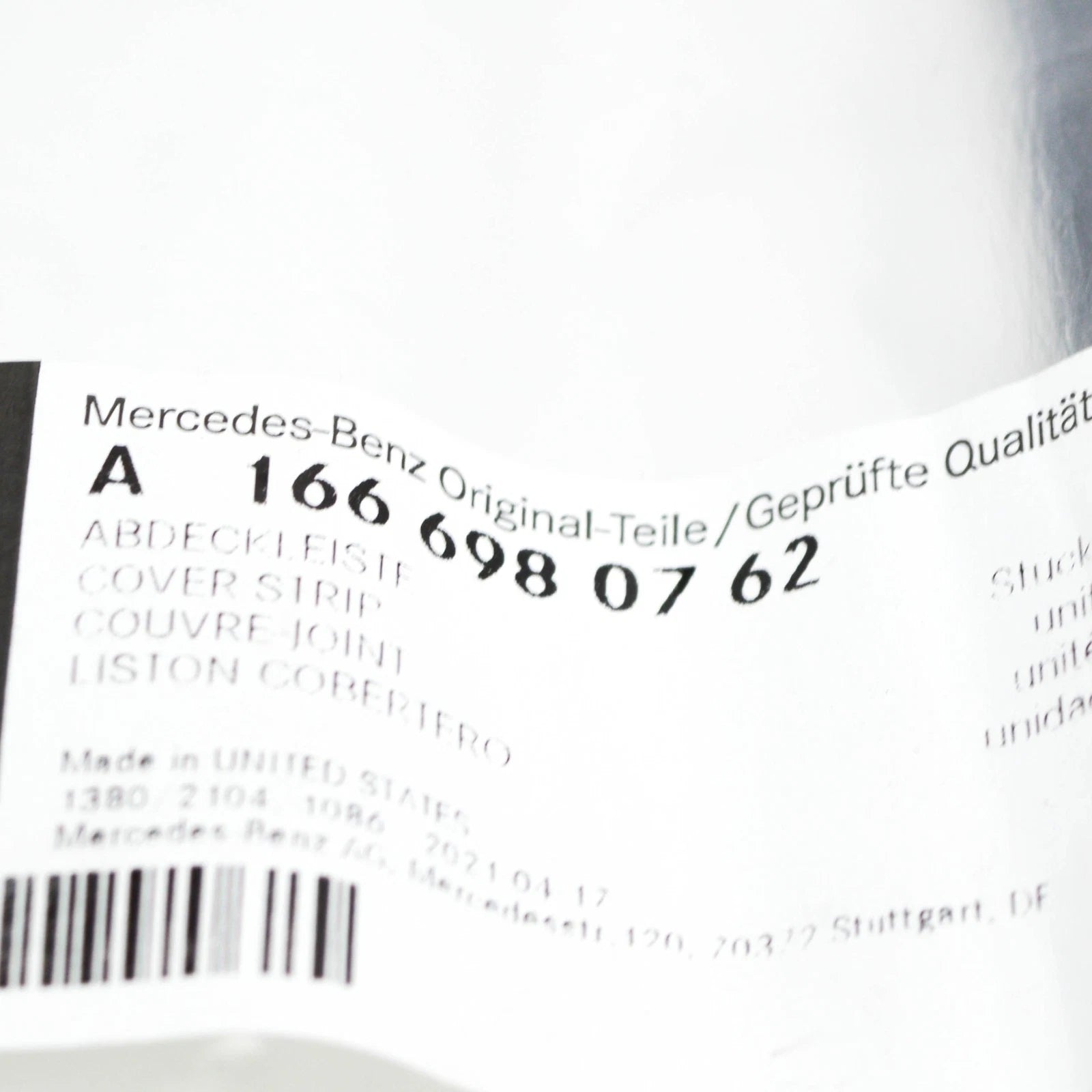 NEW MERCEDES-BENZ GLS X166 REAR LEFT DOOR PROTECTIVE STRIP A1666980762 ORIGINAL