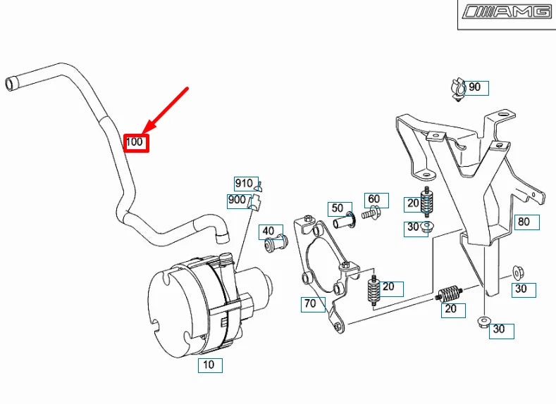 NEW MERCEDES-BENZ E W211 AIR PUMP TO COMPRESSOR HOSE A1132380482 ORIGINAL