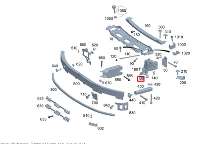NEW MERCEDES-BENZ S W223 FRONT BUMPER LEFT ABSORBER A2236205700 ORIGINAL