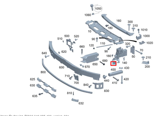 NEW MERCEDES-BENZ S W223 FRONT BUMPER LEFT ABSORBER A2236205700 ORIGINAL