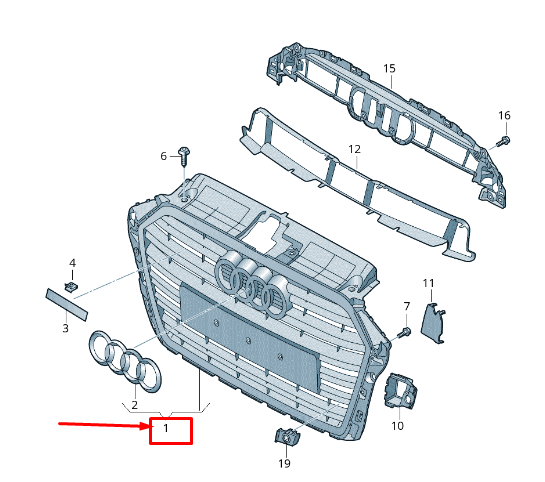 new audi a3 sportback 8v radiator grille 8v3853651amrn4 8v3853651am rn4 original