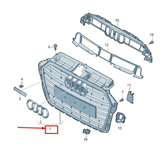 new audi a3 sportback 8v radiator grille 8v3853651amrn4 8v3853651am rn4 original