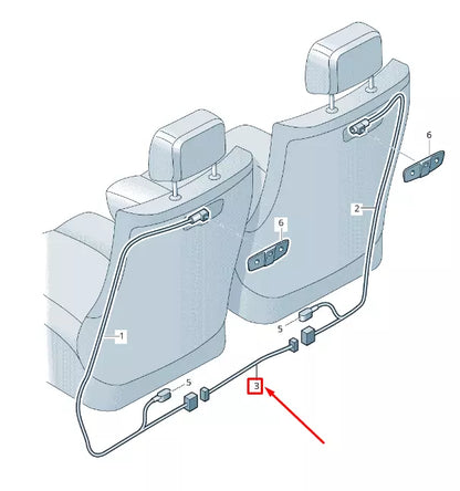 VW TOUAREG 7P REAR SEAT ENTERTAINMENT RS CONNECT LINE 7P6971086B 2011 21165045
