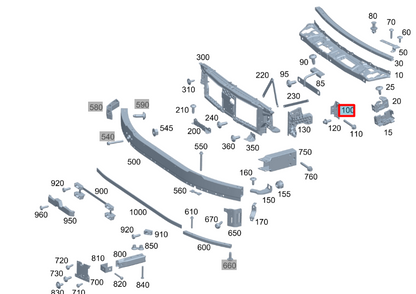 NEW MERCEDES-BENZ C W206 FRONT REINFORCEMENT MOUNTING RAIL A2066203802 ORIGINAL