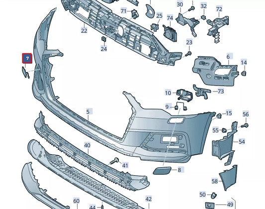 NEW AUDI A6 C8 FRONT BUMPER TOW HOOK EYE COVER 4K0807241BGRU