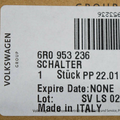 NEW VOLKSWAGEN GOLF MK5 BONNET HOOD LOCK LATCH MICRO SWITCH 6R0953236 ORIGINAL