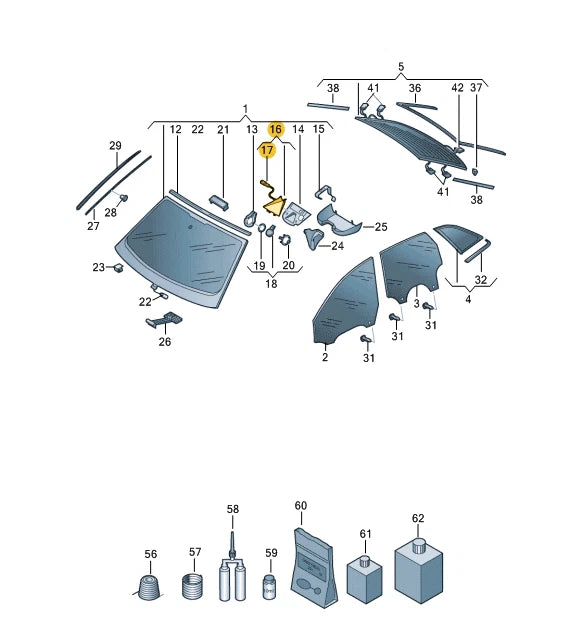 NEW AUDI A7 4K8 FRONT WINDSHIELD POST TRIM 4K8980281A ORIGINAL