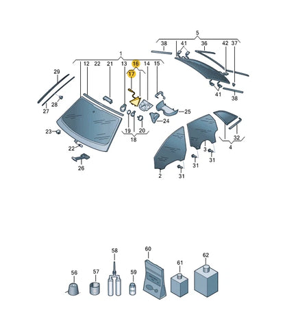NEW AUDI A7 4K8 FRONT WINDSHIELD POST TRIM 4K8980281A ORIGINAL