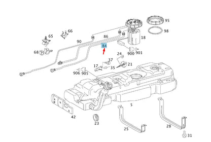 NEW MERCEDES-BENZ VITO W639 FUEL FEED LINE A6394707664 ORIGINAL