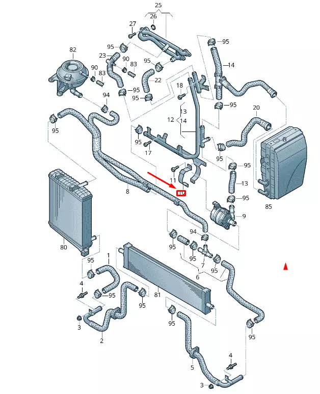 NEW VW TOUAREG 7P MK2 ADDITIONAL COOLANT PUMP BRACKET 7P0121079F