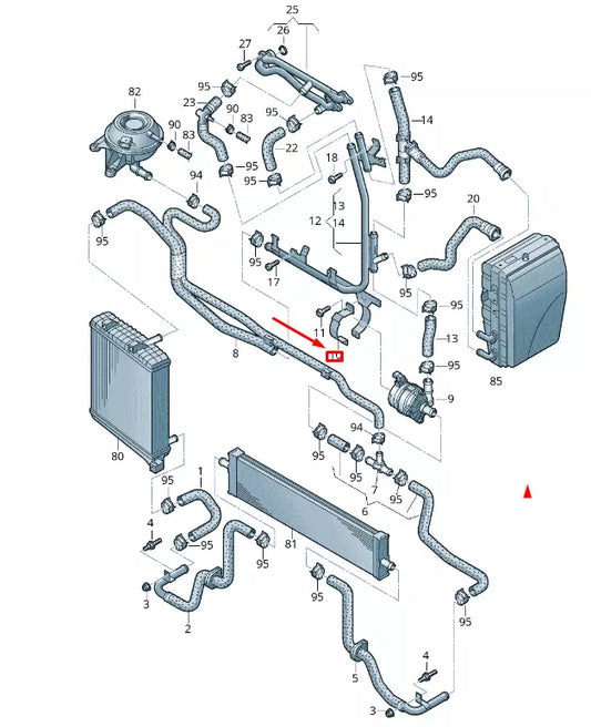 NEW VW TOUAREG 7P MK2 ADDITIONAL COOLANT PUMP BRACKET 7P0121079F