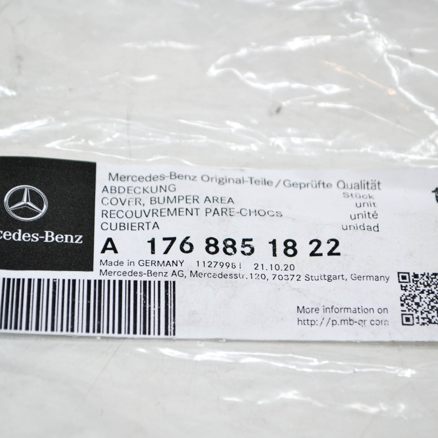 NEW MERCEDES-BENZ A-CLASS W176 FRONT BUMPER RIGHT TRIM A1768851822 ORIGINAL