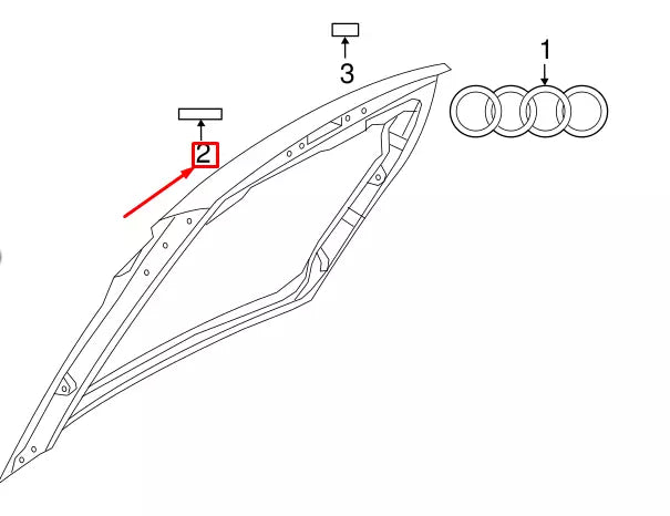NEW AUDI TT RS FV MK3 REAR TTRS EMBLEM BADGE 8S08537402ZZ