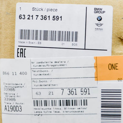 NEW BMW 5 E60 REAR LEFT TAIL LIGHT  63217361591 ORIGINAL
