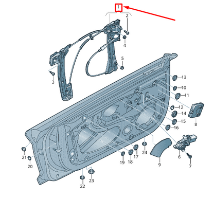 new audi r8 4s front right door window regulator 4s8837462b original