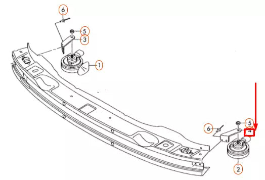 NEW AUDI A4 B8 HIGH TONE LEFT FANFARE SPRING SHACKLE 8K0951229A ORIGINAL